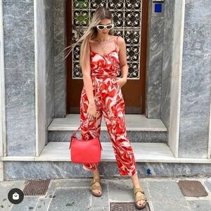 💚Milkwhite 💚Cotton Strap Green Jumpsuit